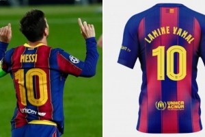 远超梅西？阿斯：巴萨认为亚马尔10号球衣销售额 将超梅西纪录25%